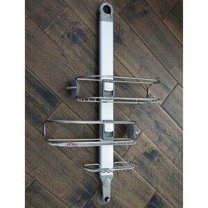 NEW simplehuman Shower Caddy Stainless Steel Anodized Aluminum Adjustable